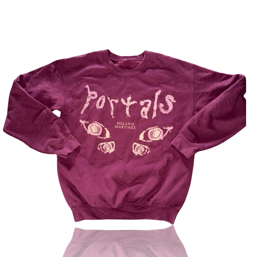 Melanie Martinez Portals Album Burgundy Crewneck Sweatshirt Unisex Band Merch